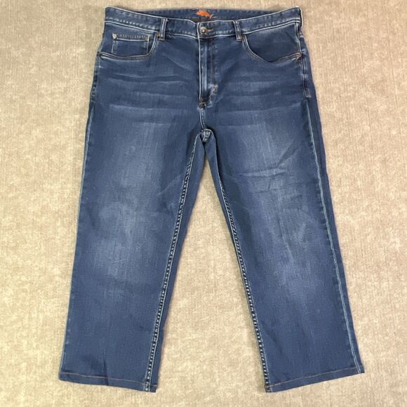 Tommy Bahama Men’s Relaxed Fit Jeans 38x23 Hemmed Straight Mid Rise Blue Denim - Picture 1 of 9